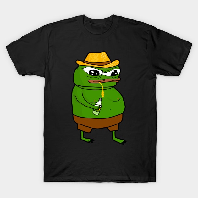 Strawhat Pepe T-Shirt by Lean Mean Meme Machine